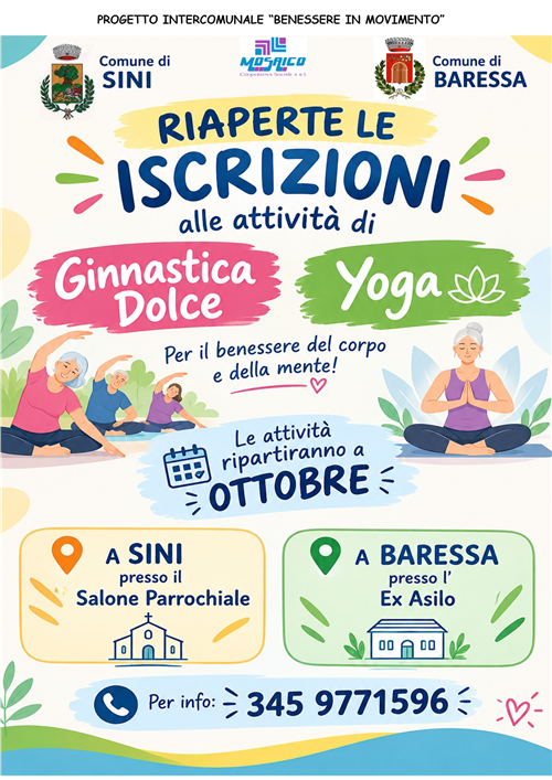 Progetto intercomunale "Benessere in movimento"