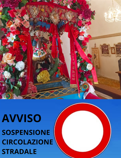 Sospensione temporanea della circolazione stradale in occasione della processione per la discesa del Simulacro di San Giorgio