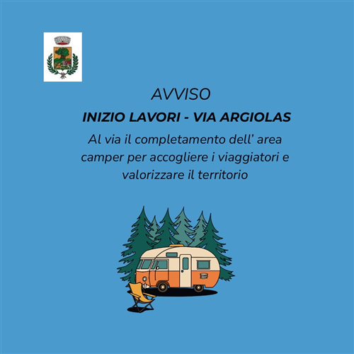 Completamento area attrezzata di sosta occasionale di camper e caravan in Via Argiolas