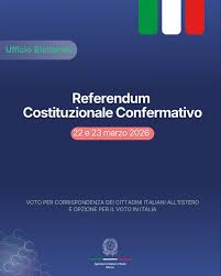 Referendum costituzionale 2026 - opzione per il voto in Italia per gli elettori residenti all'estero